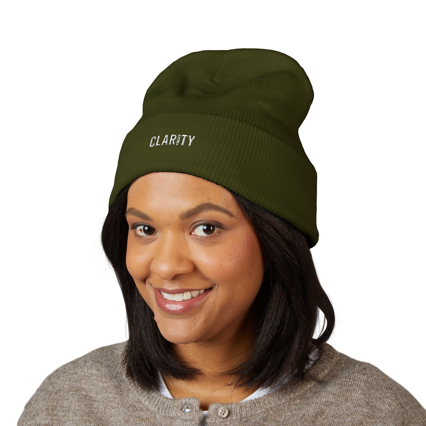 Embroidered Clarity Classic Cuffed Beanie