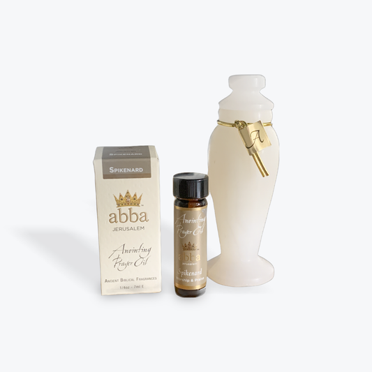 Alabaster Jar w/ 1/4oz Spikenard Anointing Oil