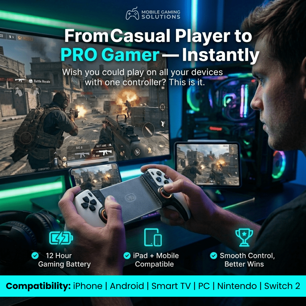Wireless Mobile Gaming Controller for Android, iPhone,Tablet