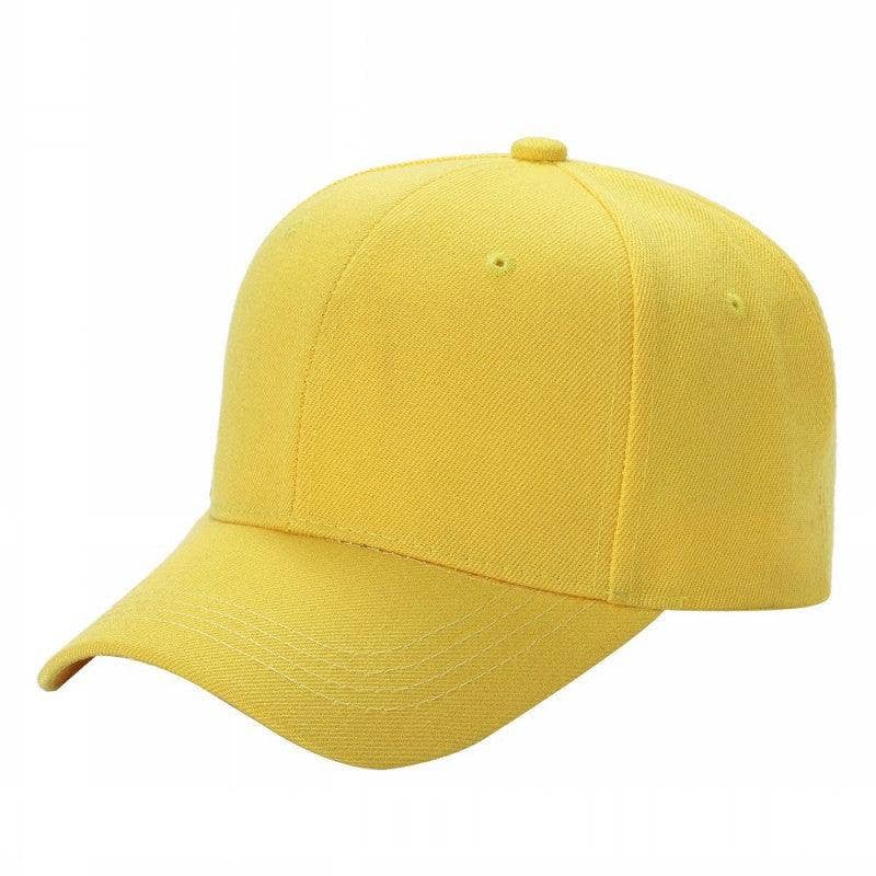 Unbranded Structured Baseball Cap, Blank 6 Panel Hat