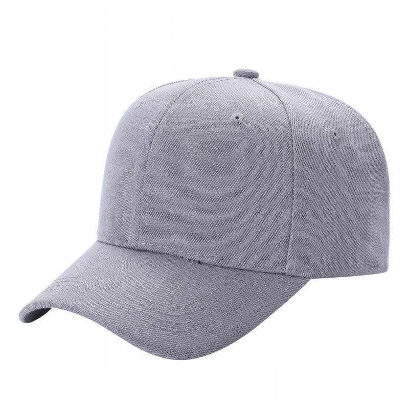 Unbranded Structured Baseball Cap, Blank 6 Panel Hat
