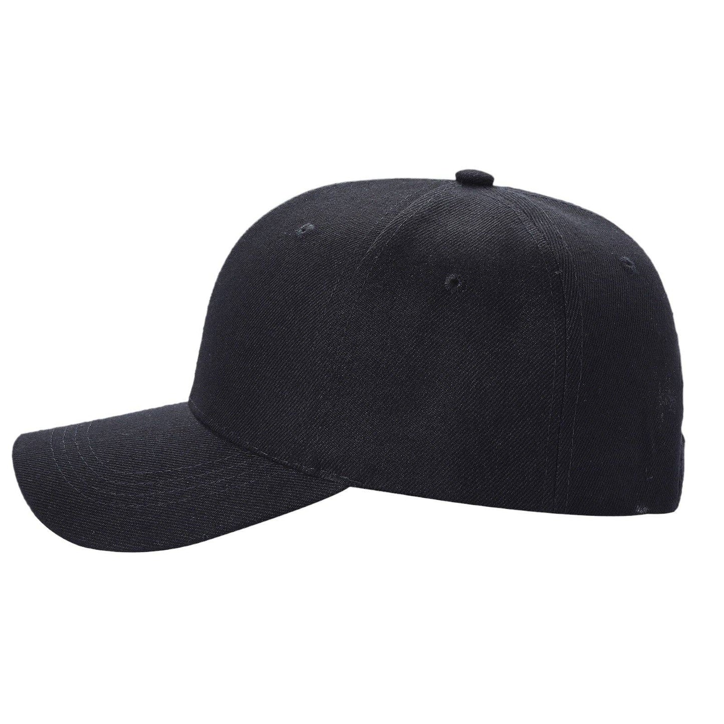 Unbranded Structured Baseball Cap, Blank 6 Panel Hat