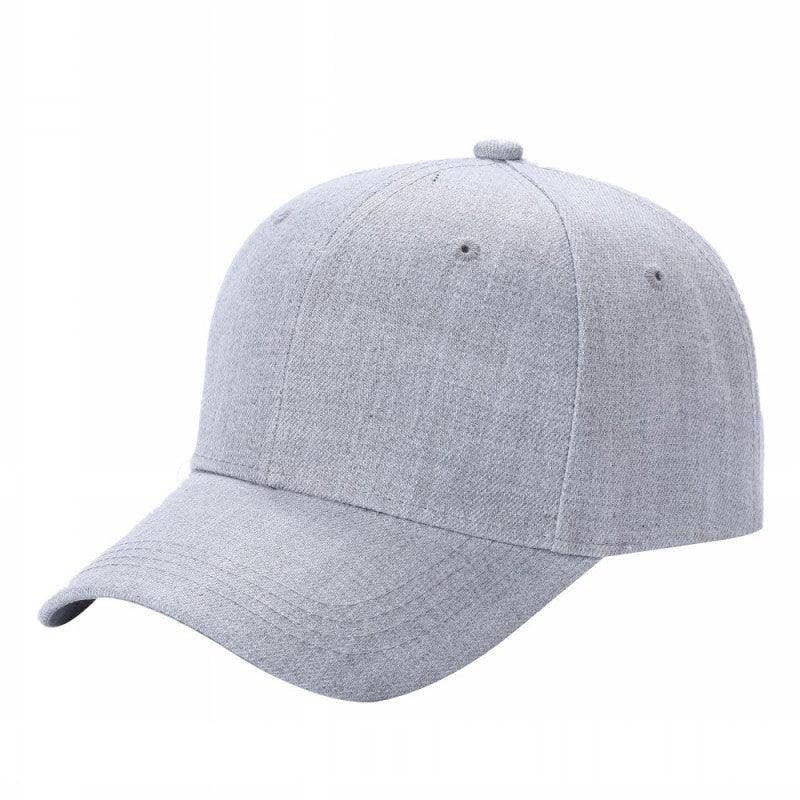 Unbranded Structured Baseball Cap, Blank 6 Panel Hat