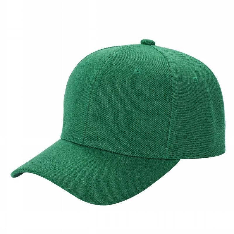 Unbranded Structured Baseball Cap, Blank 6 Panel Hat